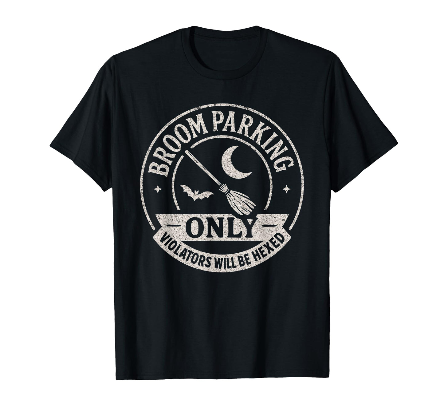 Broom Parking Funny Witch Teacher Costume Gift Halloween T-Shirt