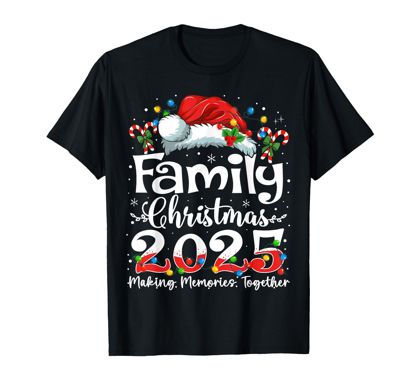 Family Christmas 2025 Squad Santa Elf Xmas Matching Outfit T-Shirt
