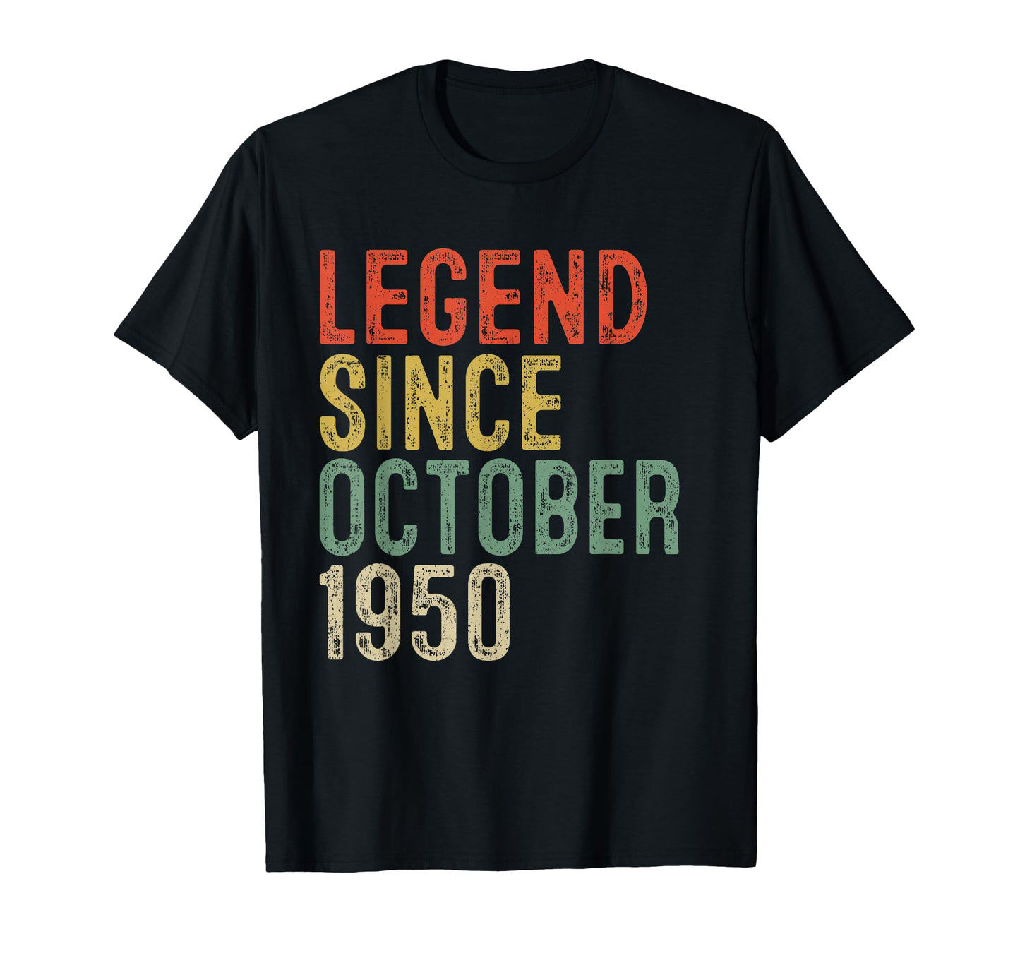 Legend Since October 1950 75th Birthday Gifts 75 Year Old T-Shirt