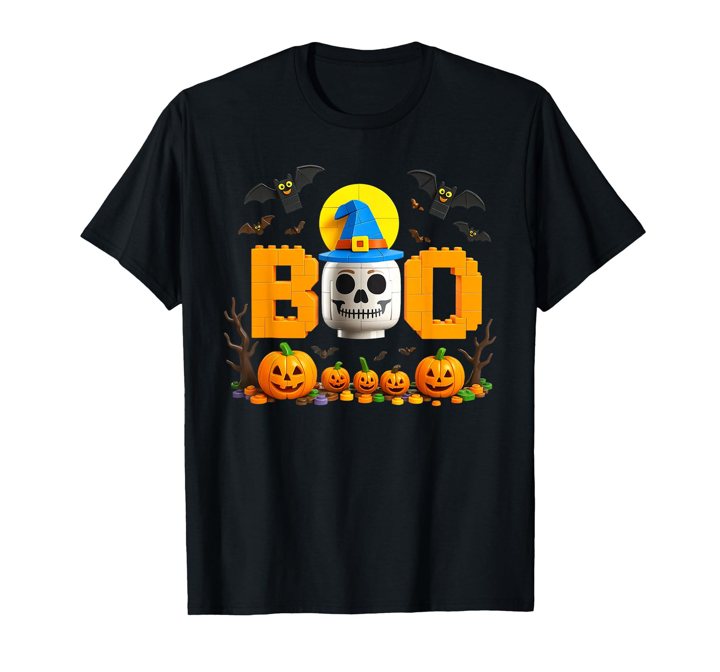 Halloween Master Builder Brick Boo Costume Building Bricks T-Shirt