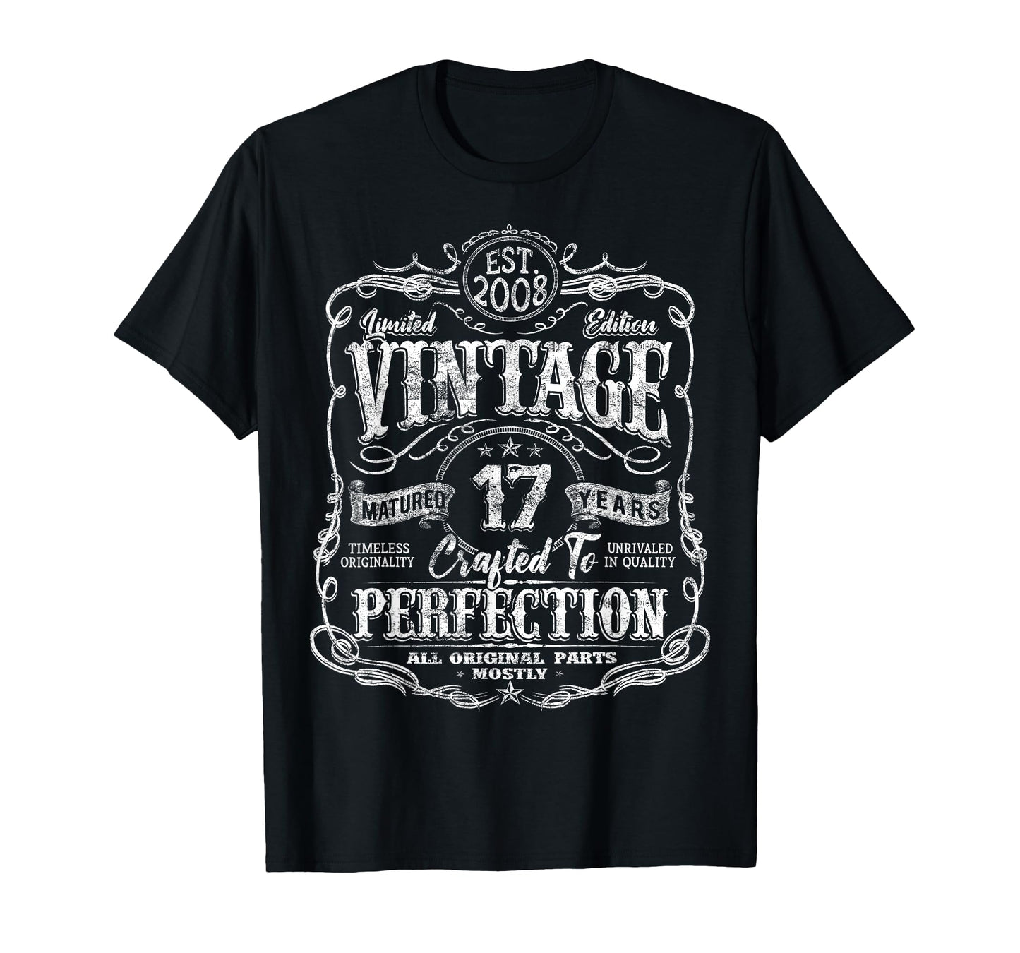 Vintage 2008 Limited Edition Shirt 17 year old 17th Birthday T-Shirt