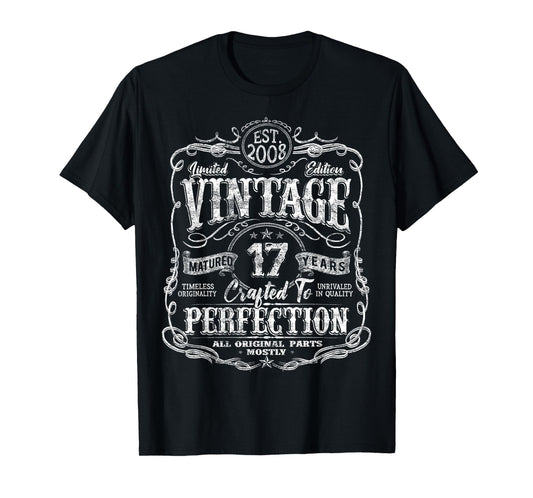 Vintage 2008 Limited Edition Shirt 17 year old 17th Birthday T-Shirt