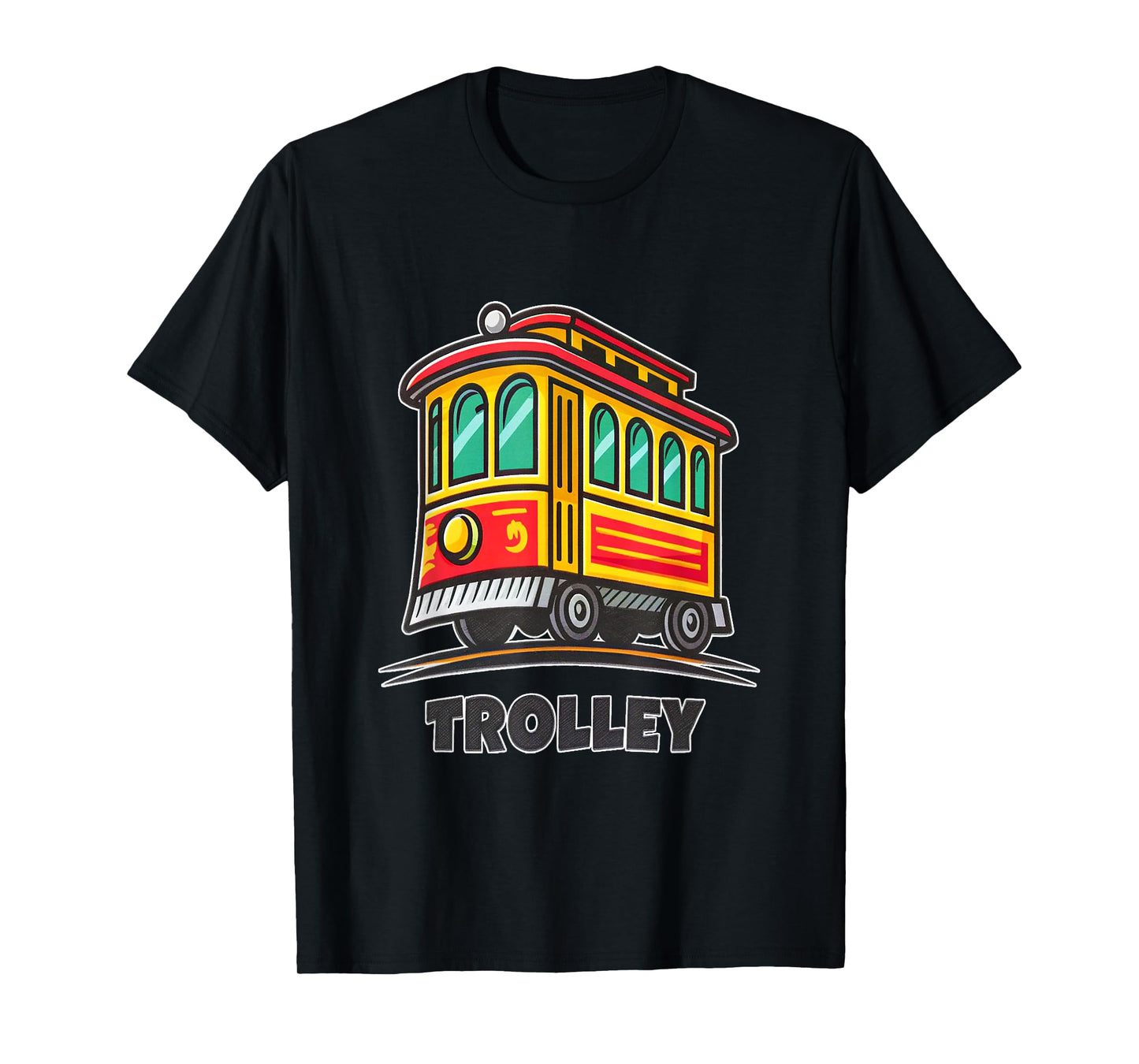 Retro City Trolley Car Adventure Theme T-Shirt
