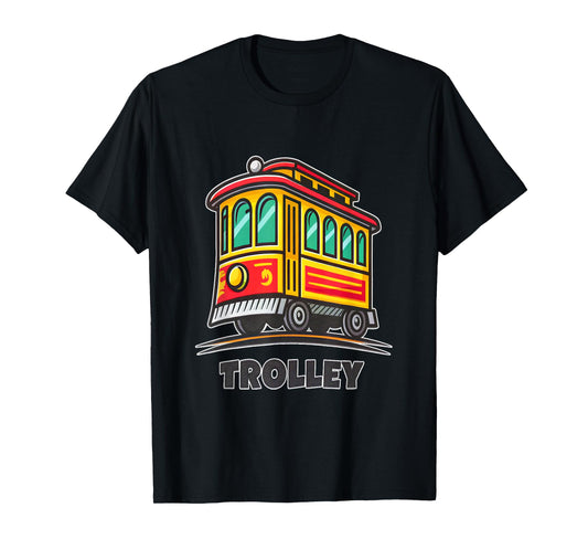 Retro City Trolley Car Adventure Theme T-Shirt