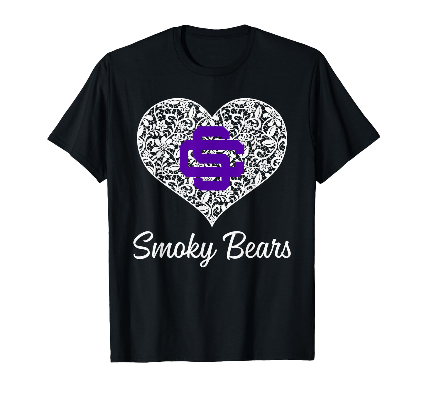 Sevier County Smoky Bears Logo Lace Heart HS T-Shirt
