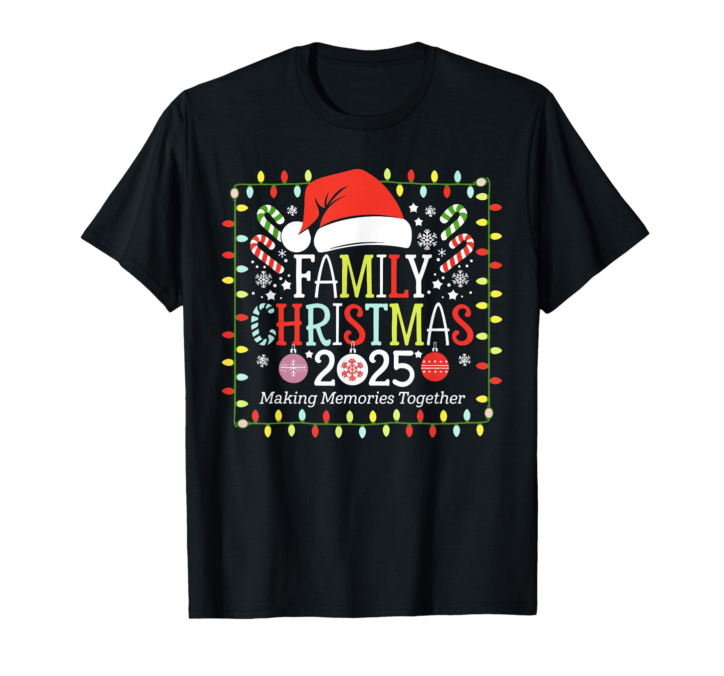 Family Christmas 2025 Matching Outfit Santa Elf Xmas Squad T-Shirt