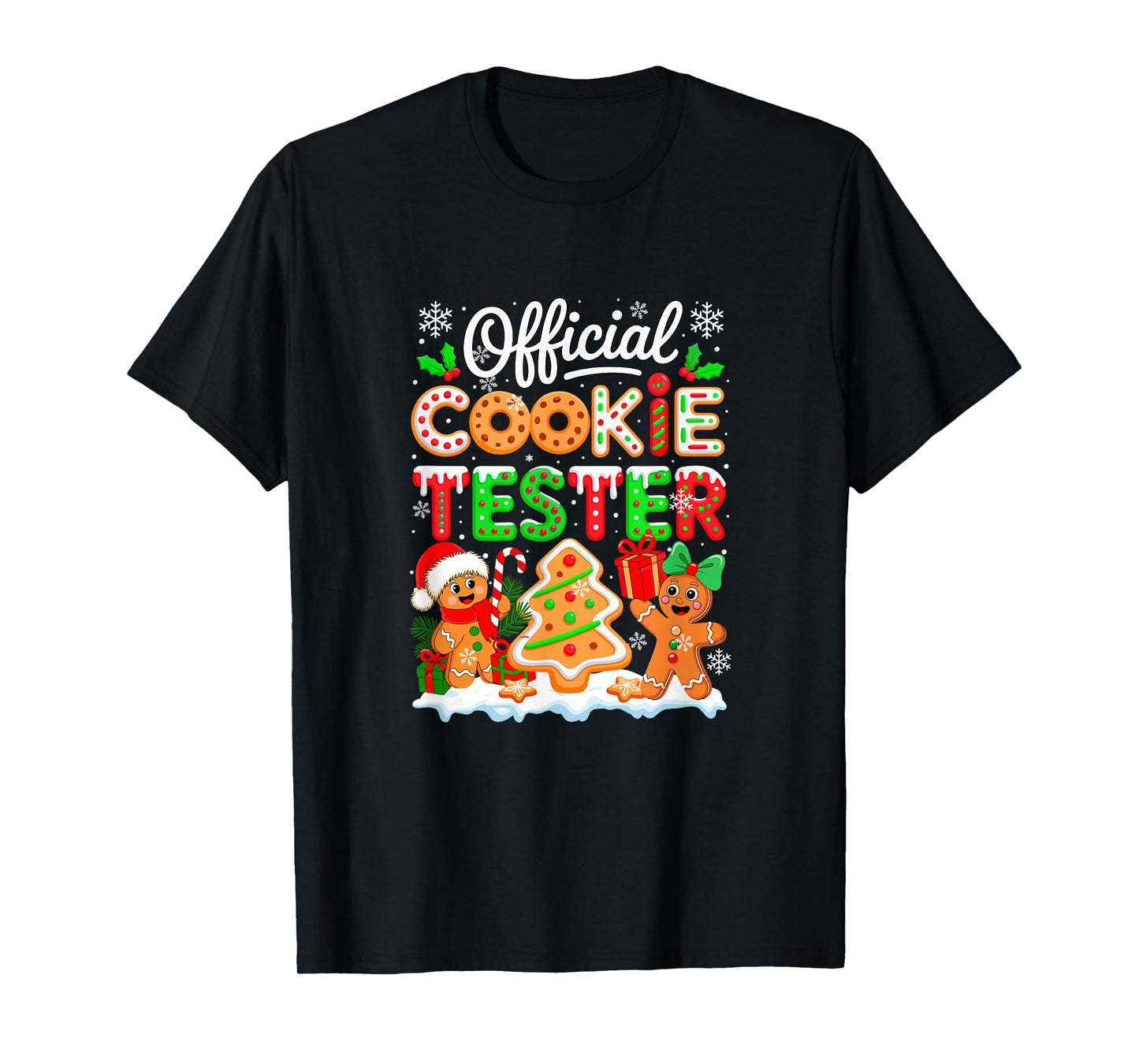 Official Cookie Tester Christmas Baker Baking Gingerbreads T-Shirt
