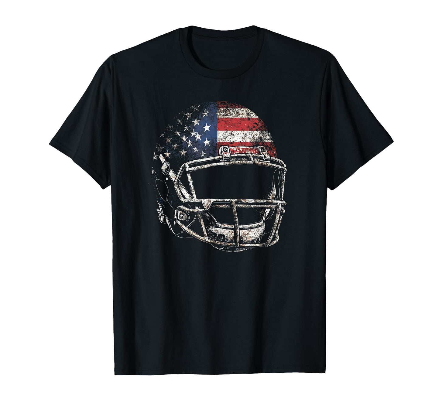 American Football Players Helmet US Flag T-Shirt