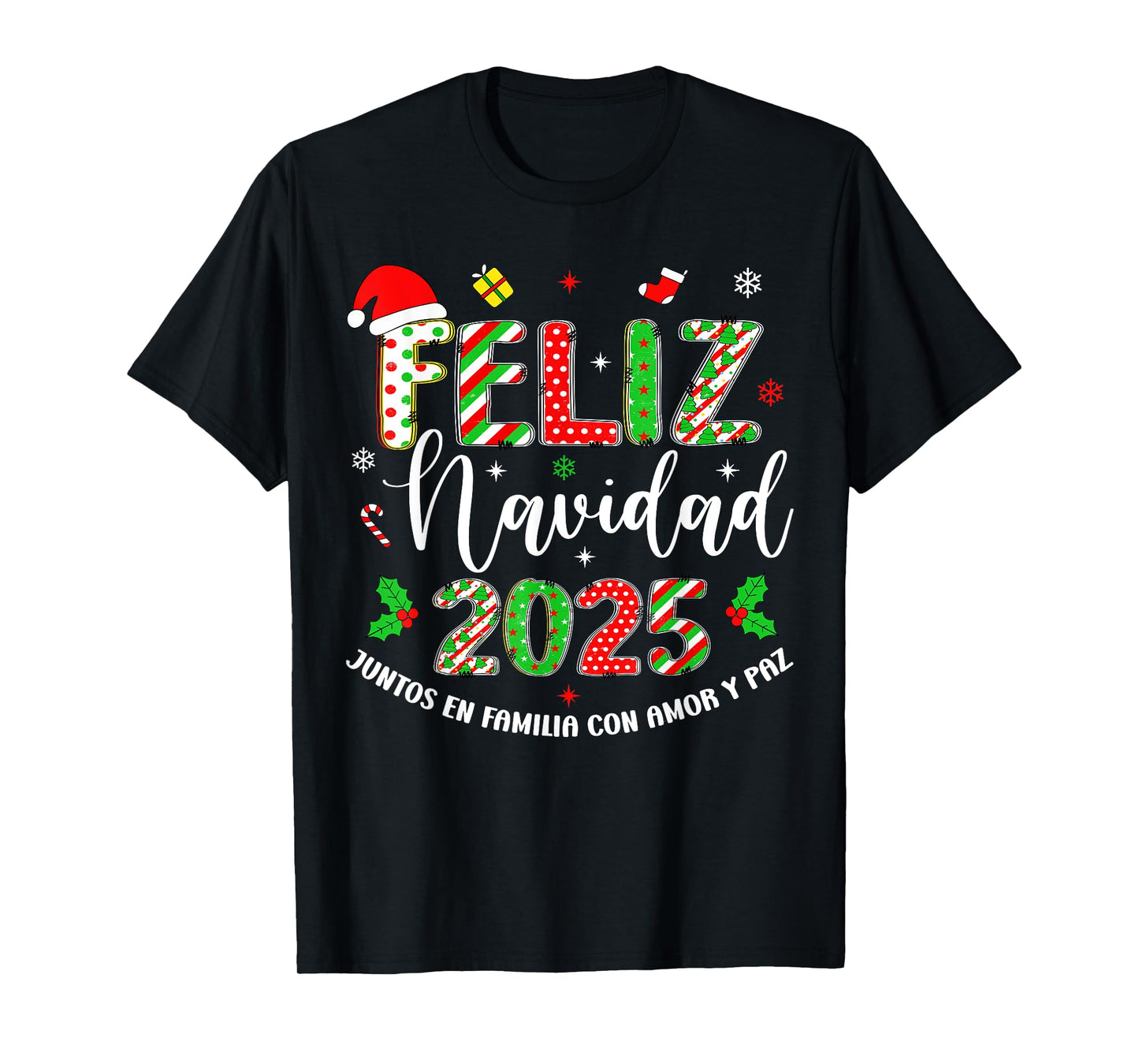 Feliz Navidad 2025 Matching Family Spanish Christmas Mexican T-Shirt