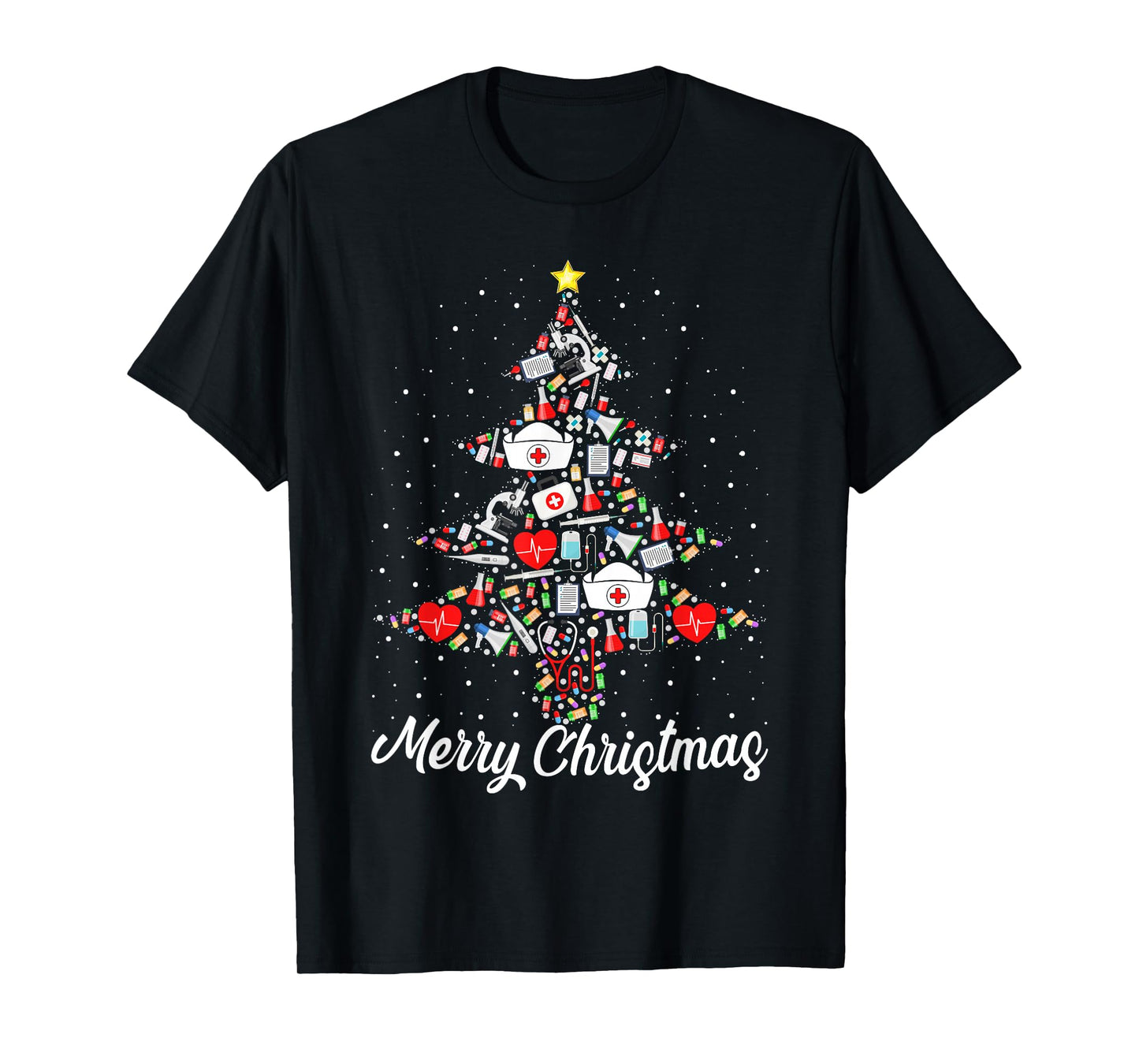 Nurse Medical Tools Christmas Tree Pajamas Nursing Xmas T-Shirt