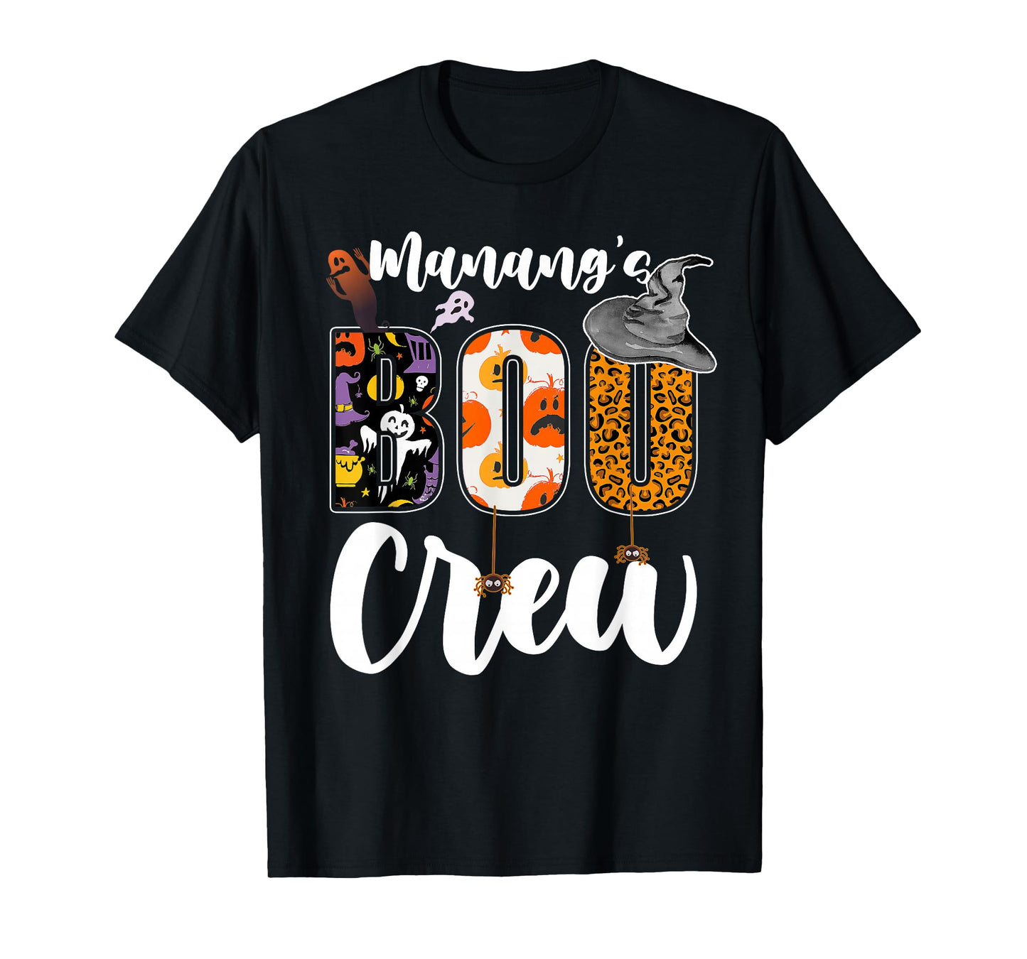 Manang's Boo Crew Halloween Aunt Nephew Niece Matching T-Shirt