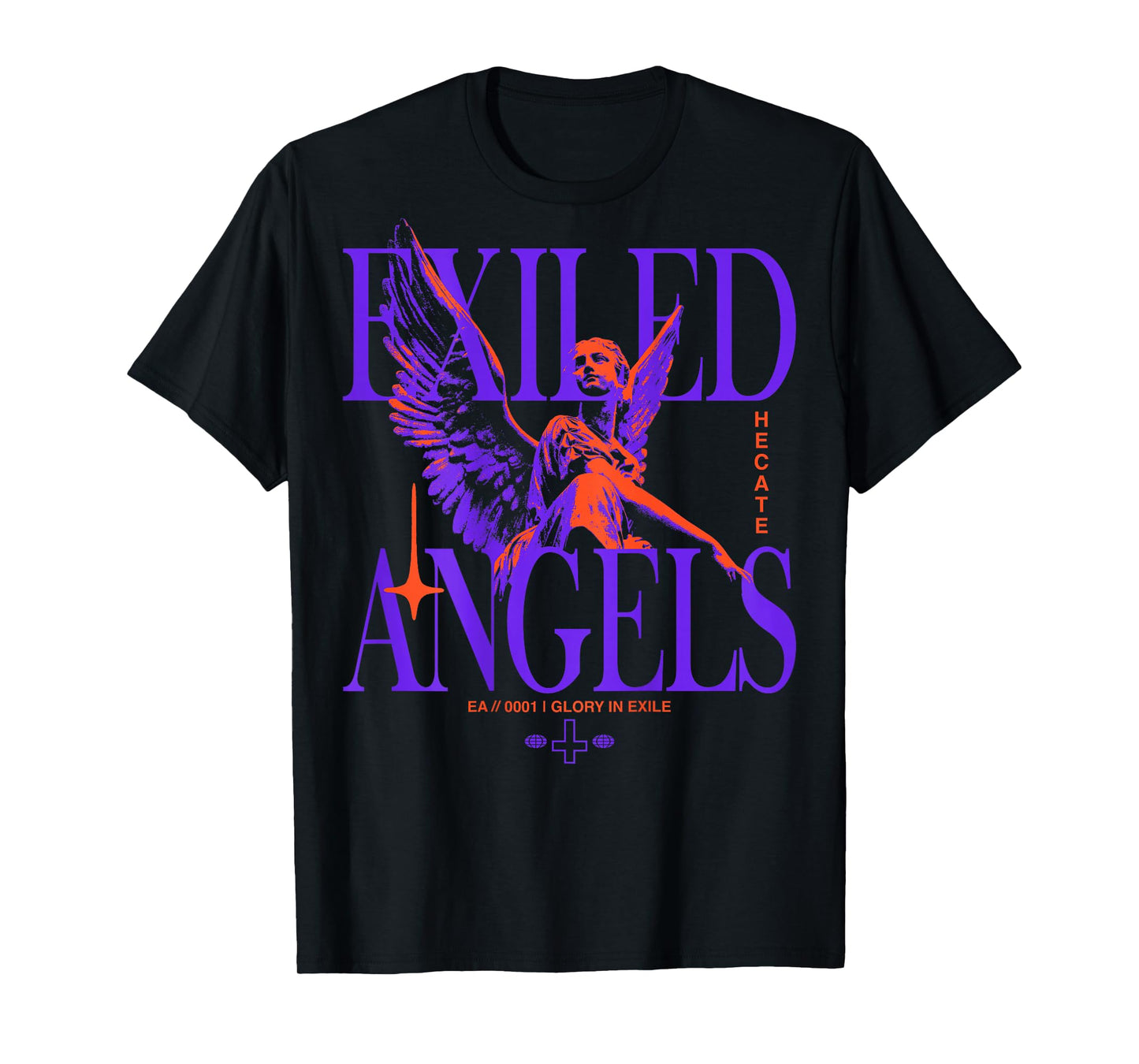 Angel Vintage Streetwear Urban Hip Hop Y2K Back Print T-Shirt