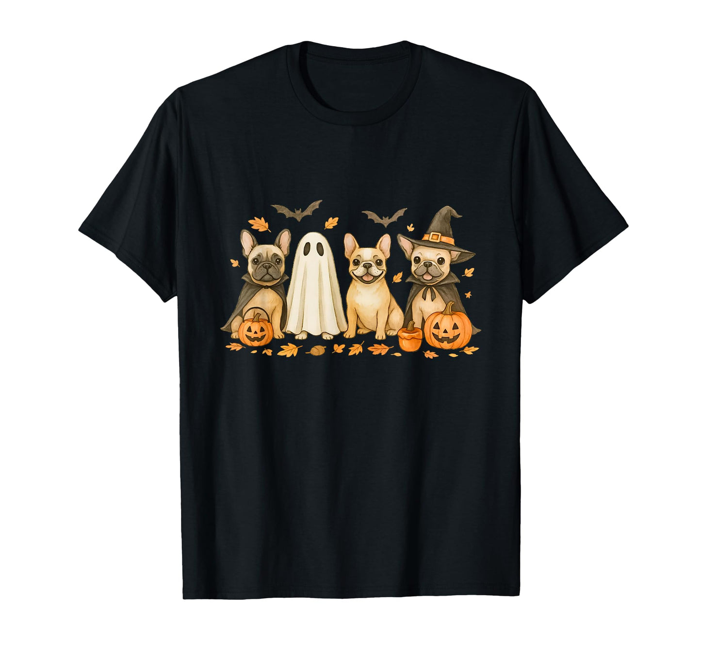 French Bulldog Halloween Fall Bulldog Witch Bulldog Dog Mom T-Shirt