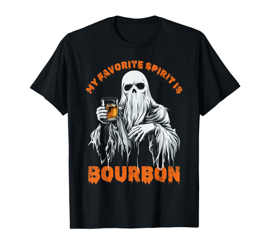 My Favorite Spirit Is Bourbon Halloween Ghost Costume T-Shirt