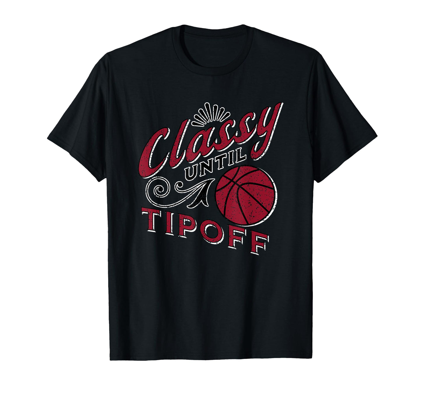 Classy Women Basketball Maroon Gift For Basketball Mom Text T-Shirt