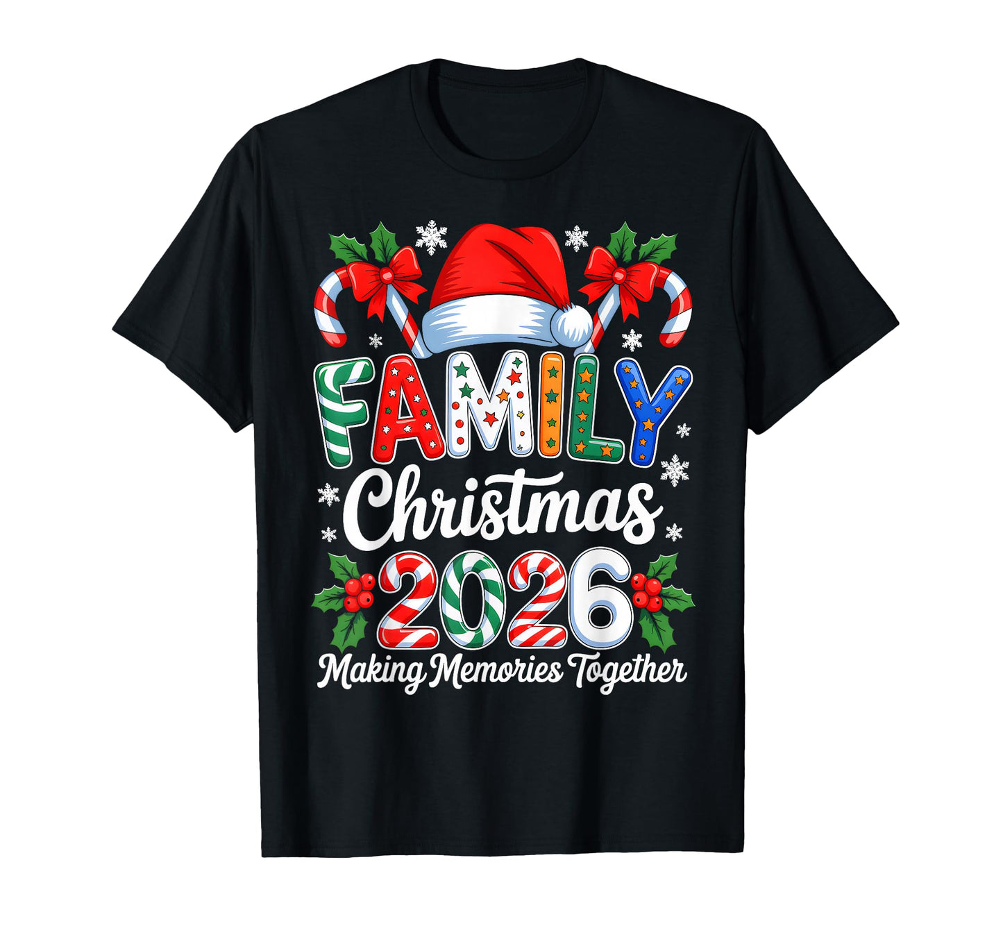 Family Christmas 2026 Matching Family Pajamas Xmas Squad T-Shirt