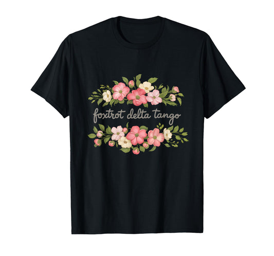 Foxtrot Tango Delta Women Floral Groovy Vintage Retro women T-Shirt