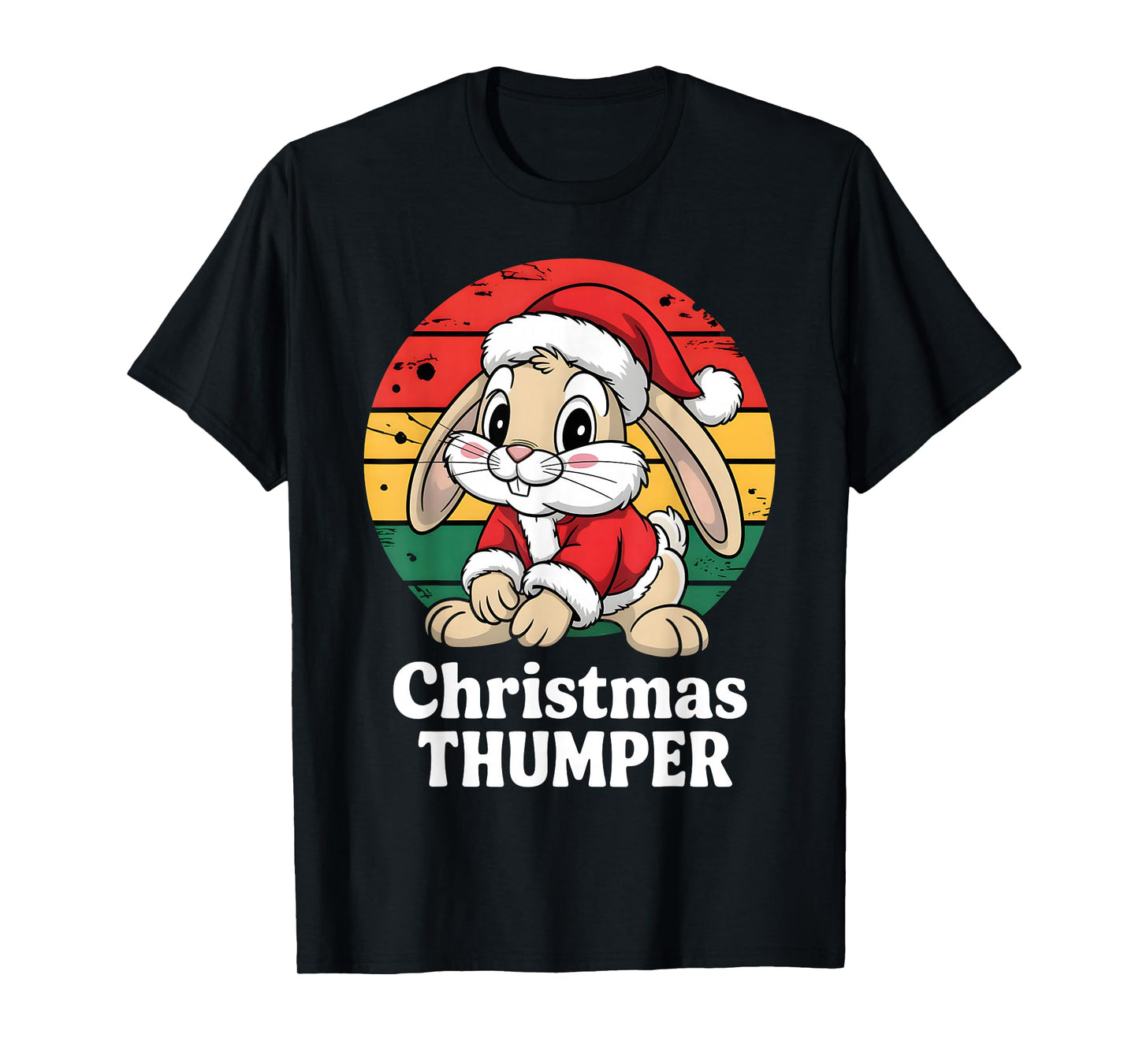 Funny Father Christmas Xmas Rabbit Party Costume T-Shirt