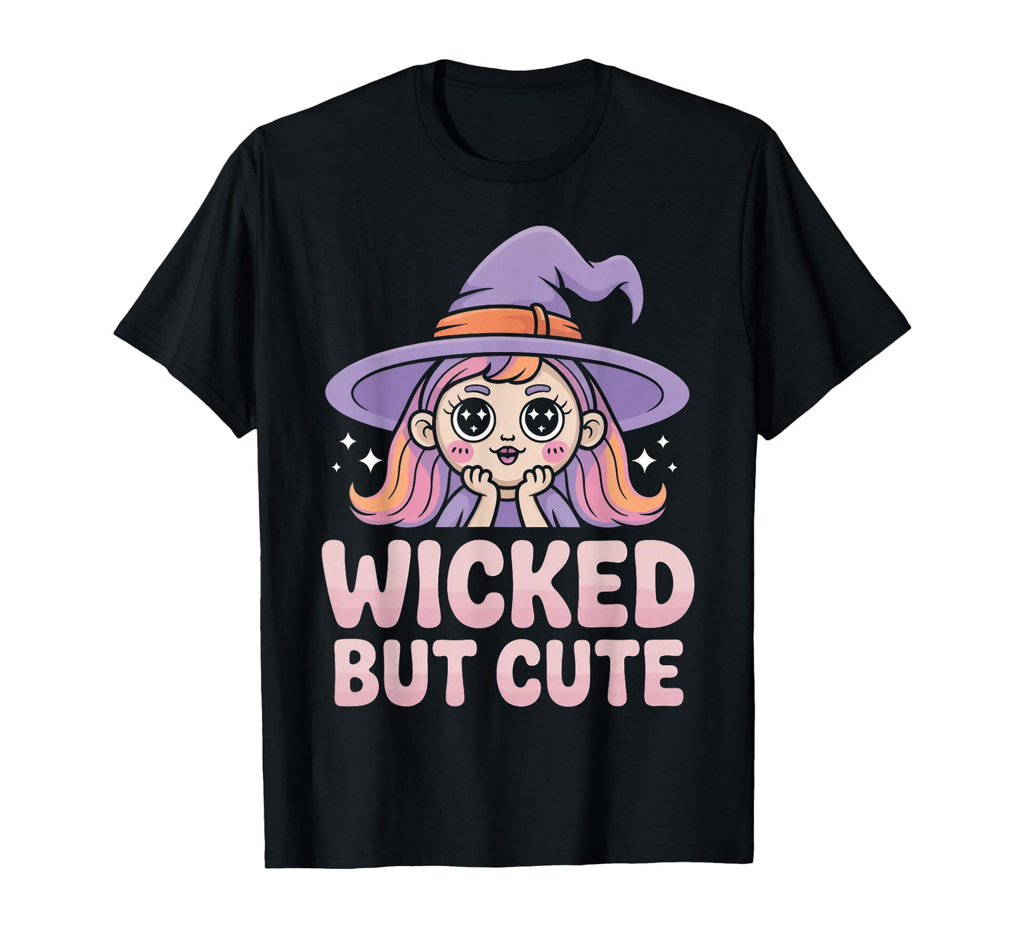 Wicked but Cute - Witch Portrait Halloween T-Shirt
