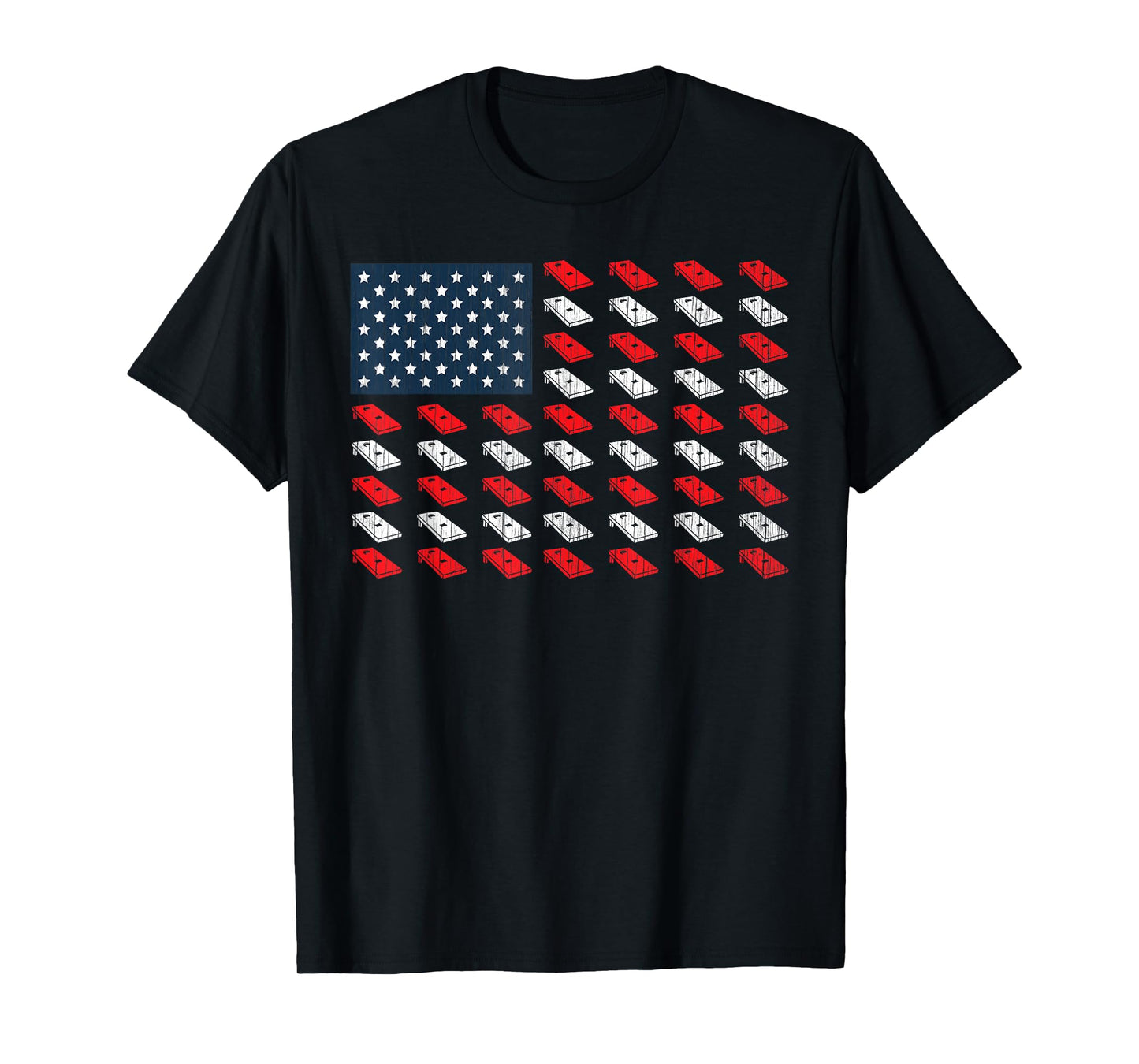 matching cornhole American Flag July 4th Cornhole Men USA T-Shirt