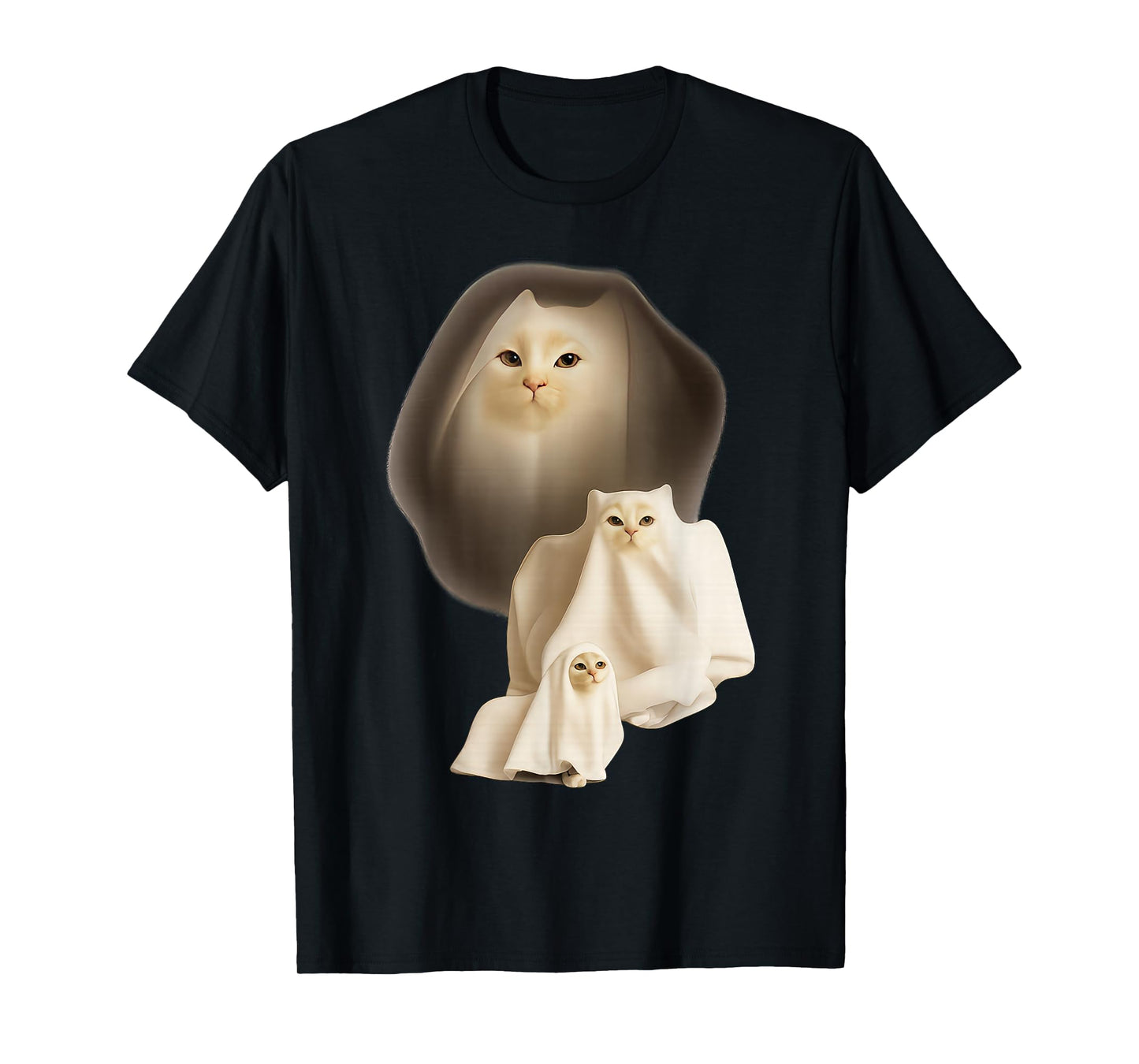 Cute Funny Wizard Cat Ghost Weird Kitten Cat Meme Halloween T-Shirt
