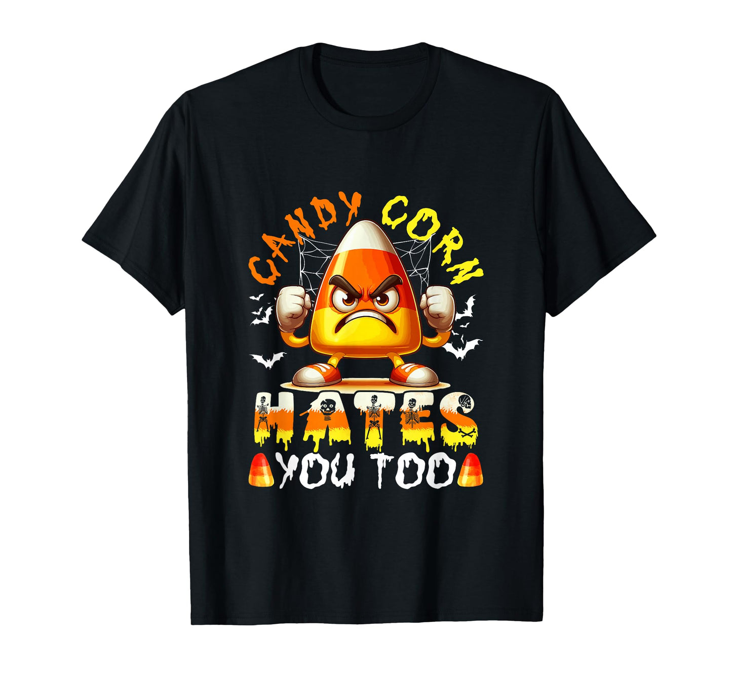 Candy Corn Hates You Too Halloween Angry Costume Family T-Shirt