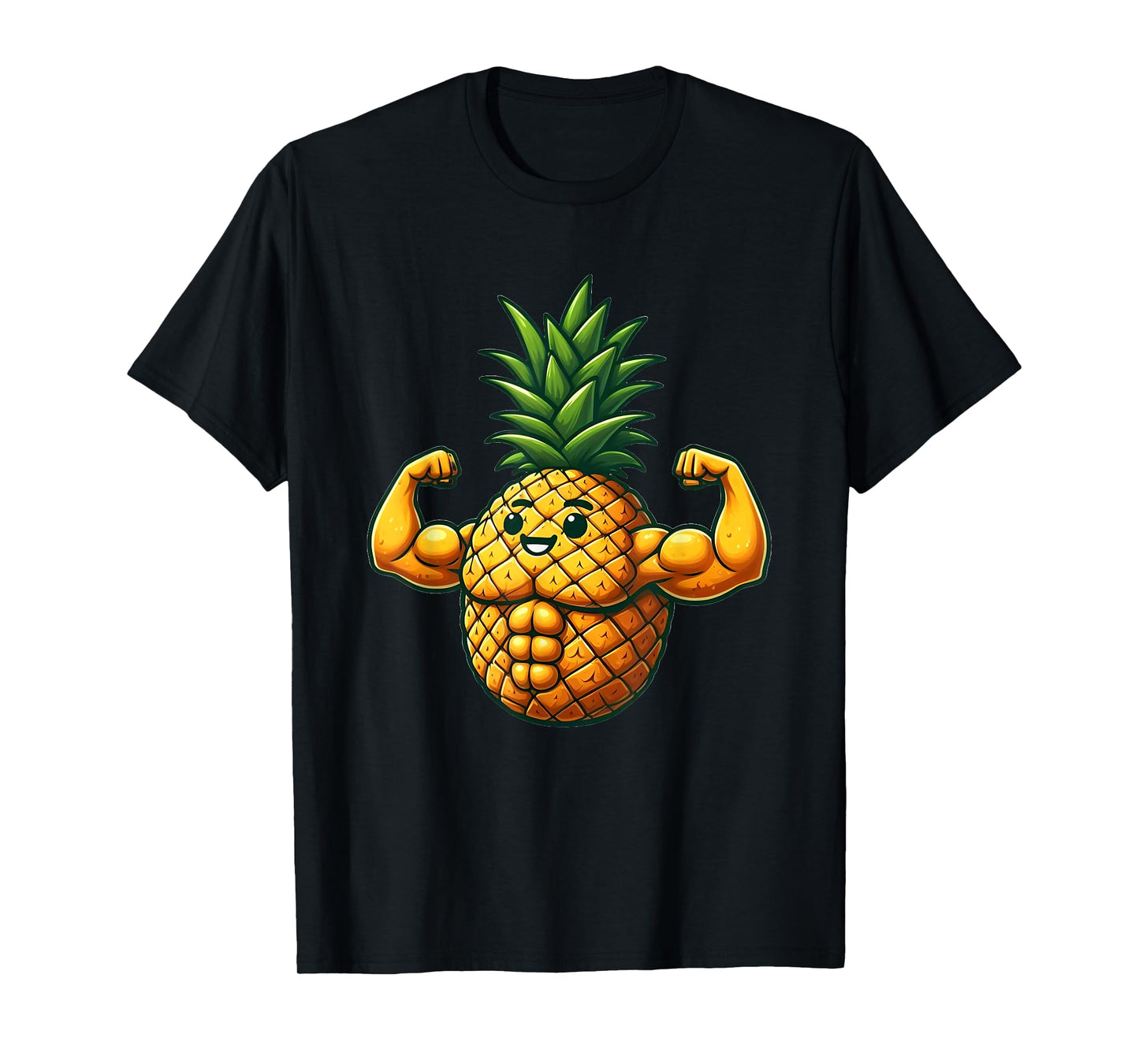 Funny Muscular Pineapple with Abs T-Shirt