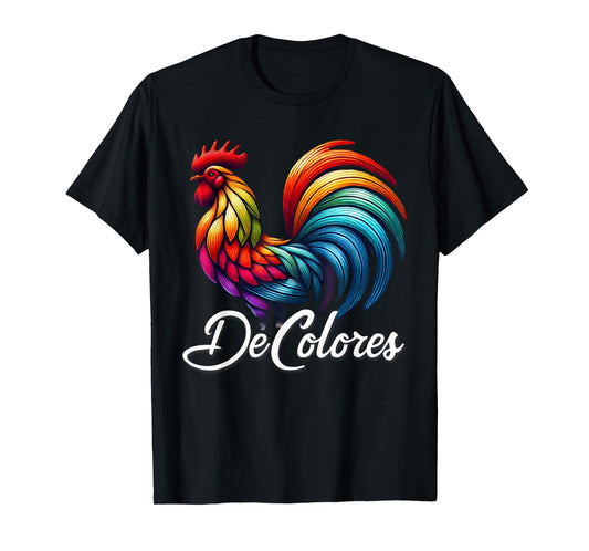 DeColores Cursillo Rainbow Rooster Catholic T-Shirt