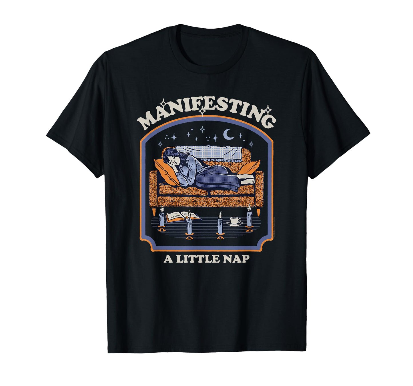Steven Rhodes Manifesting a Little Nap Funny Retro T-Shirt