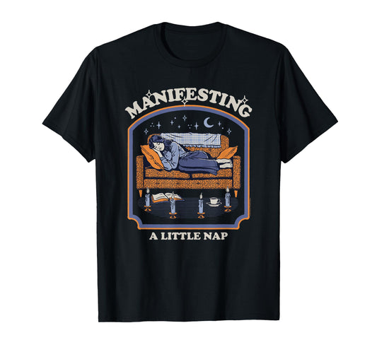 Steven Rhodes Manifesting a Little Nap Funny Retro T-Shirt