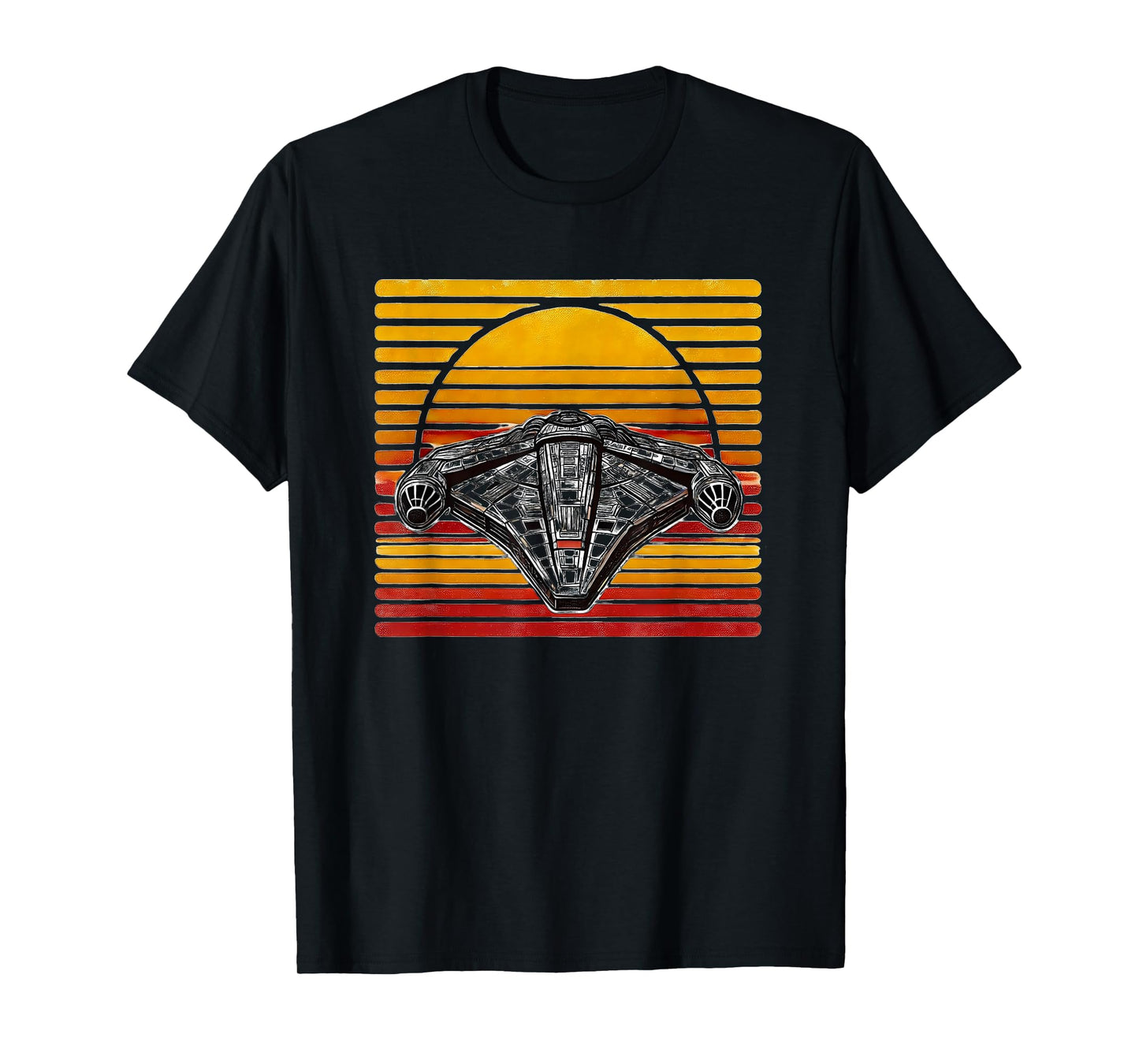 Retro Spaceship Vintage Sunset Sci-Fi T-Shirt
