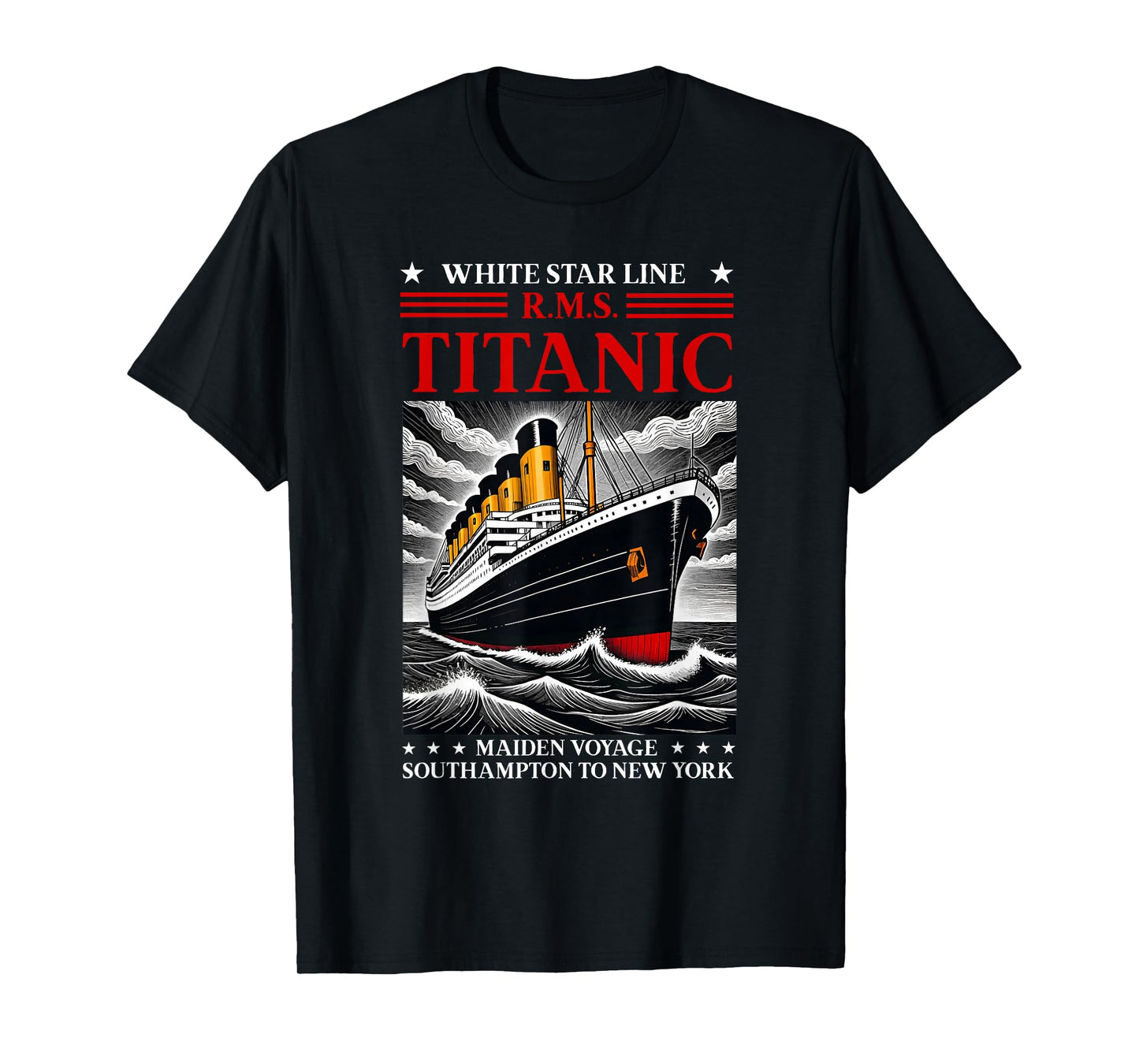 Titanic White Star Line RMS Ship Boat Stuff Boys Kids Men T-Shirt