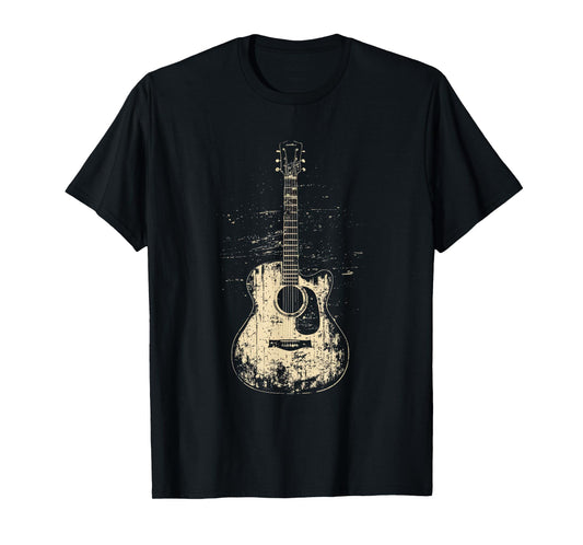 Acoustic Guitar Player Vintage Rock Graphic T-Shirt