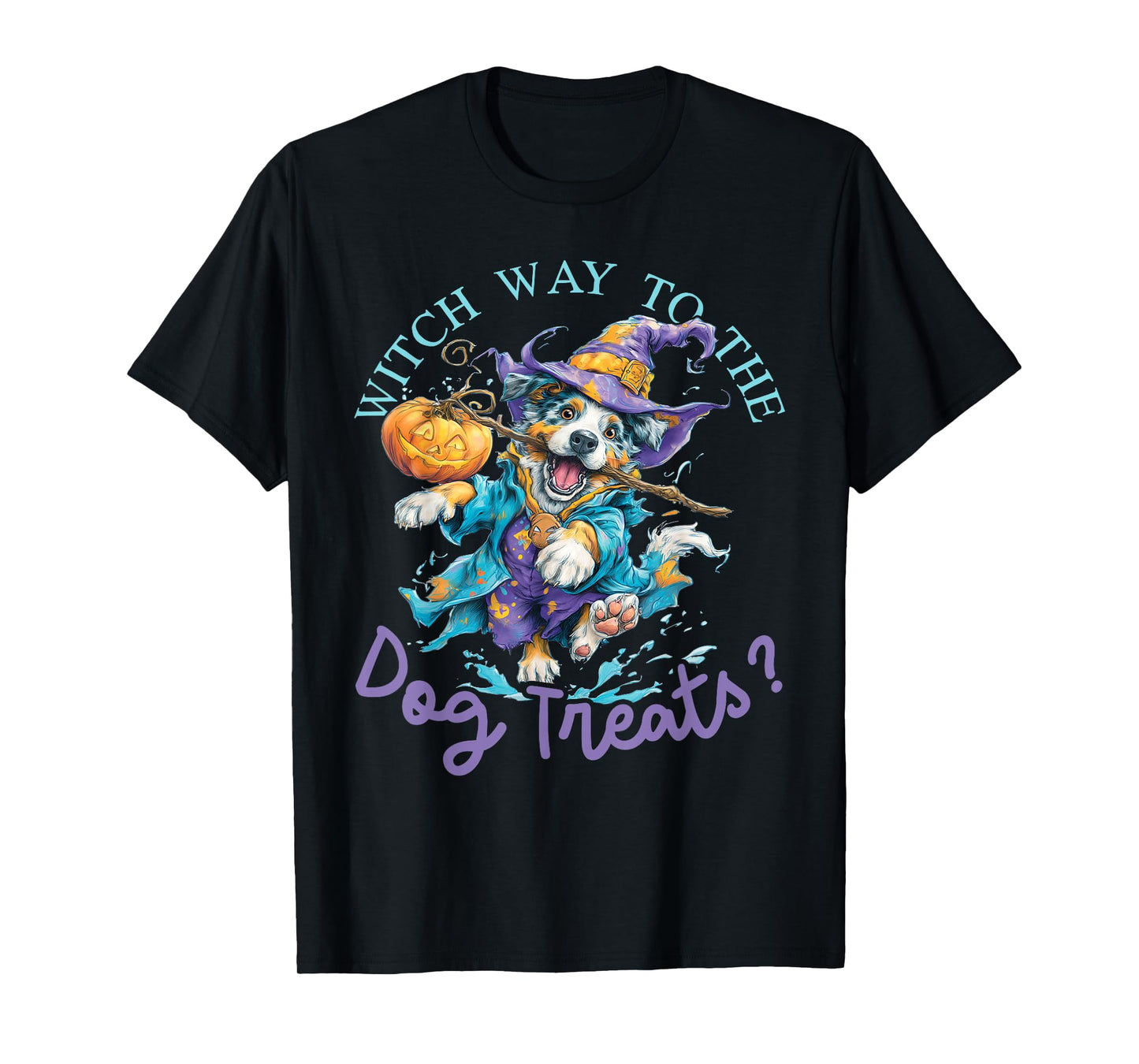 Witch Way to The Dog Treats? - Cute Dog Halloween T-Shirt
