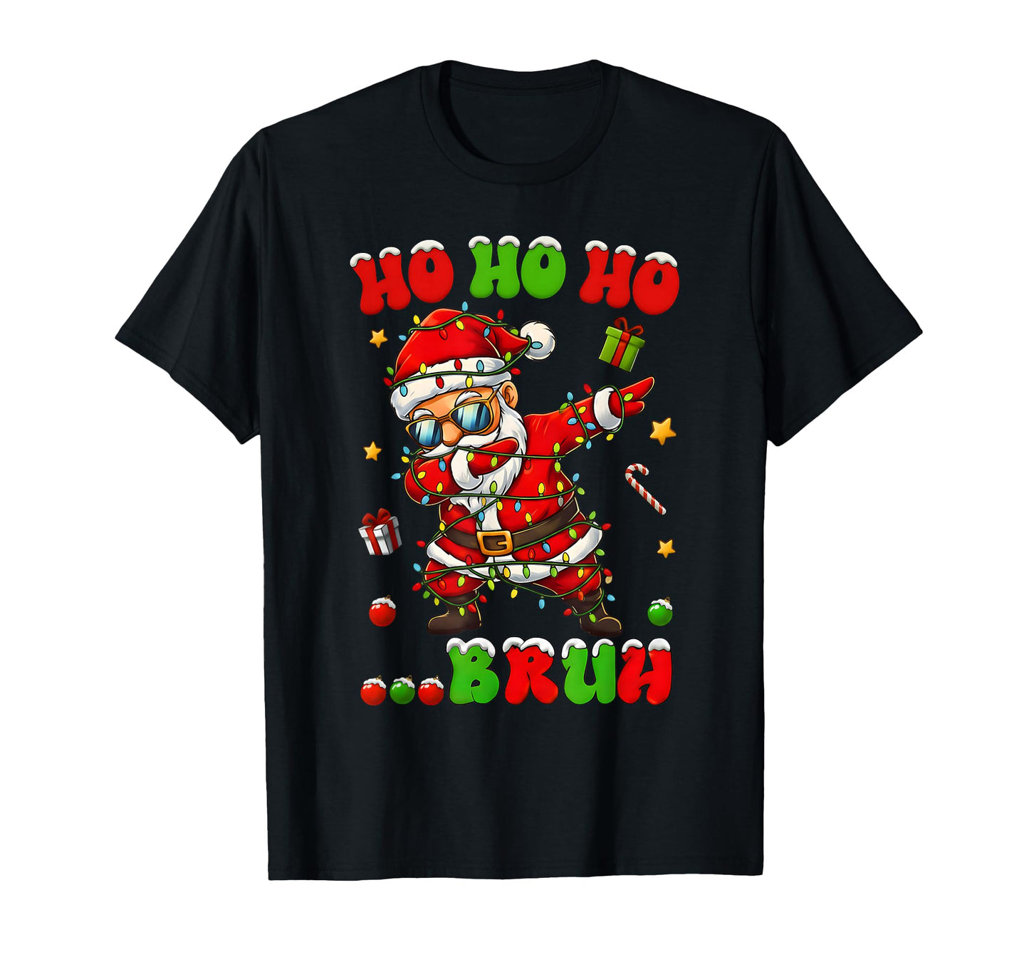 Ho Ho Ho Bruh Dab Santa Christmas Funny Kids Toddler Boys T-Shirt