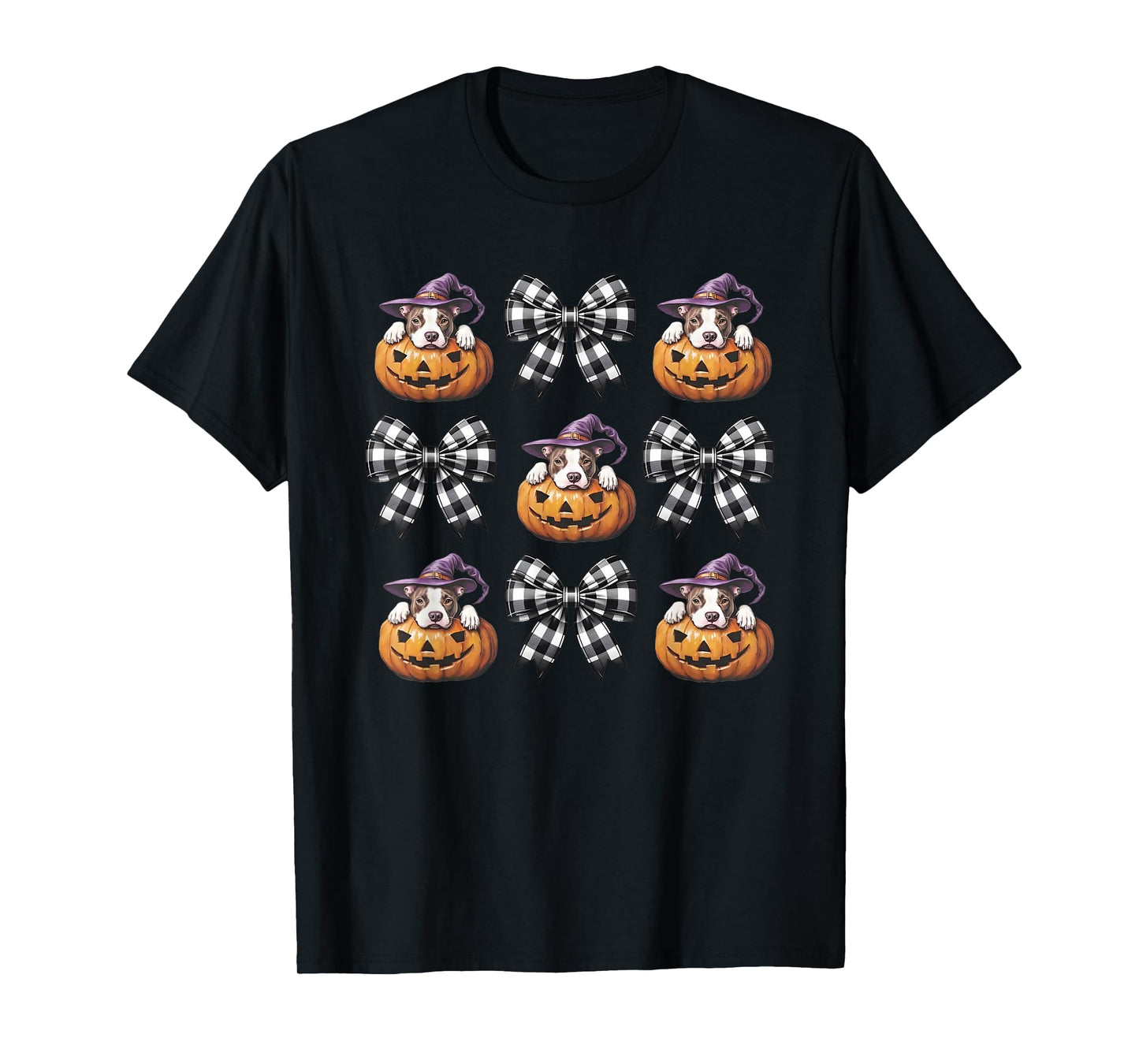 Halloween Puppy with Witch Hat and Pumpkin T-Shirt