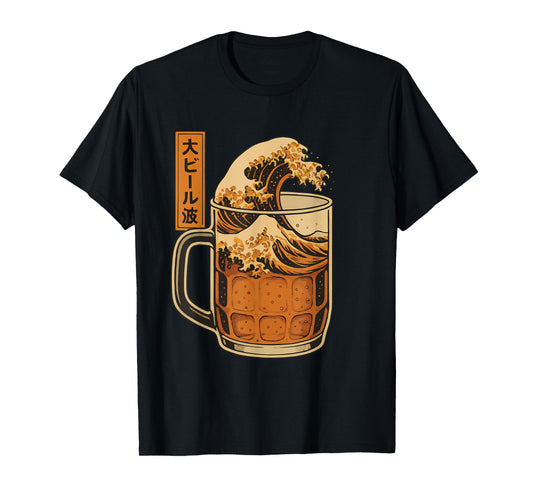 Great Beer Wave Japanese Ukiyoe Style Beer Mug T-Shirt