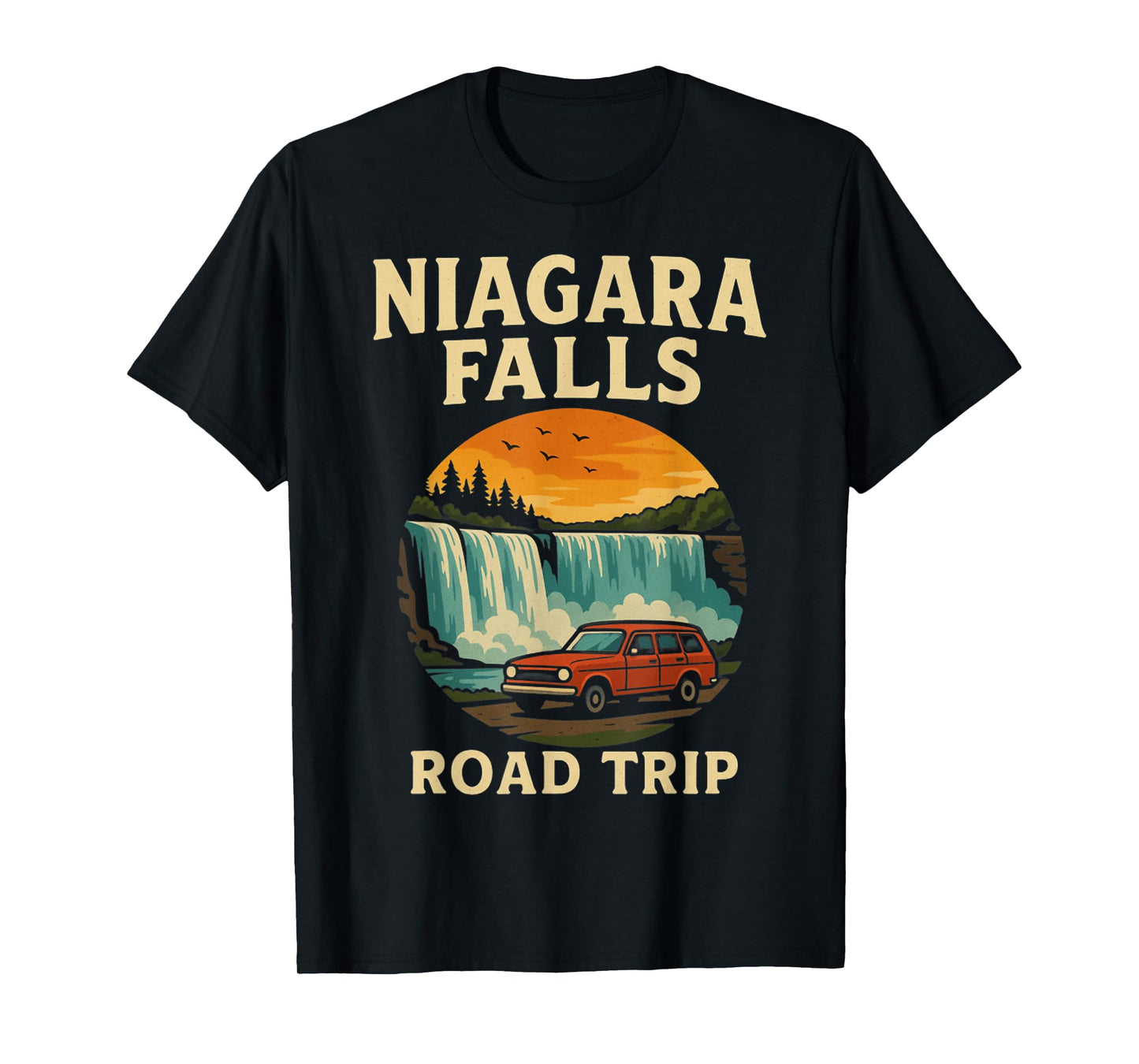 Niagara Falls Retro Road Trip Scenic Adventure T-Shirt