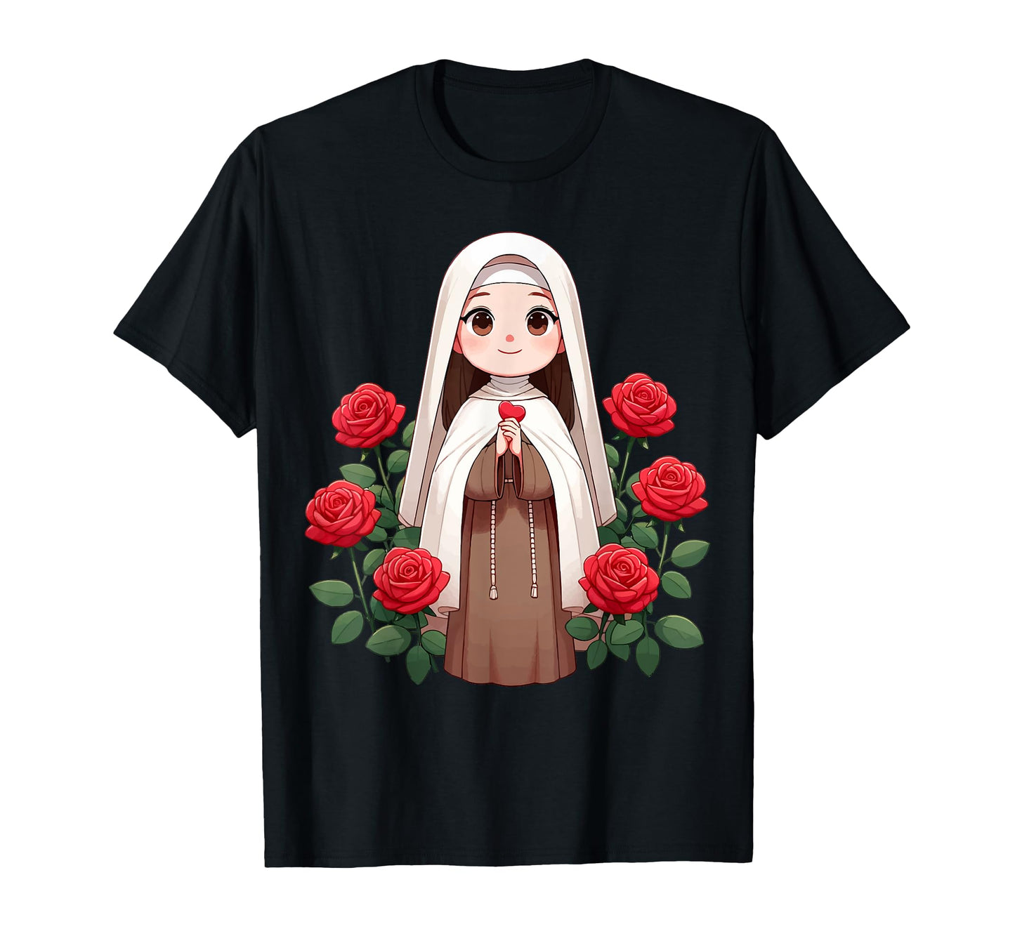 St Therese of Lisieux Kids Little Flower Rose Catholic Saint T-Shirt