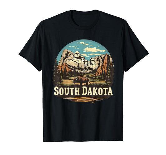 Vintage South Dakota Landscape Mount Rushmore T-Shirt
