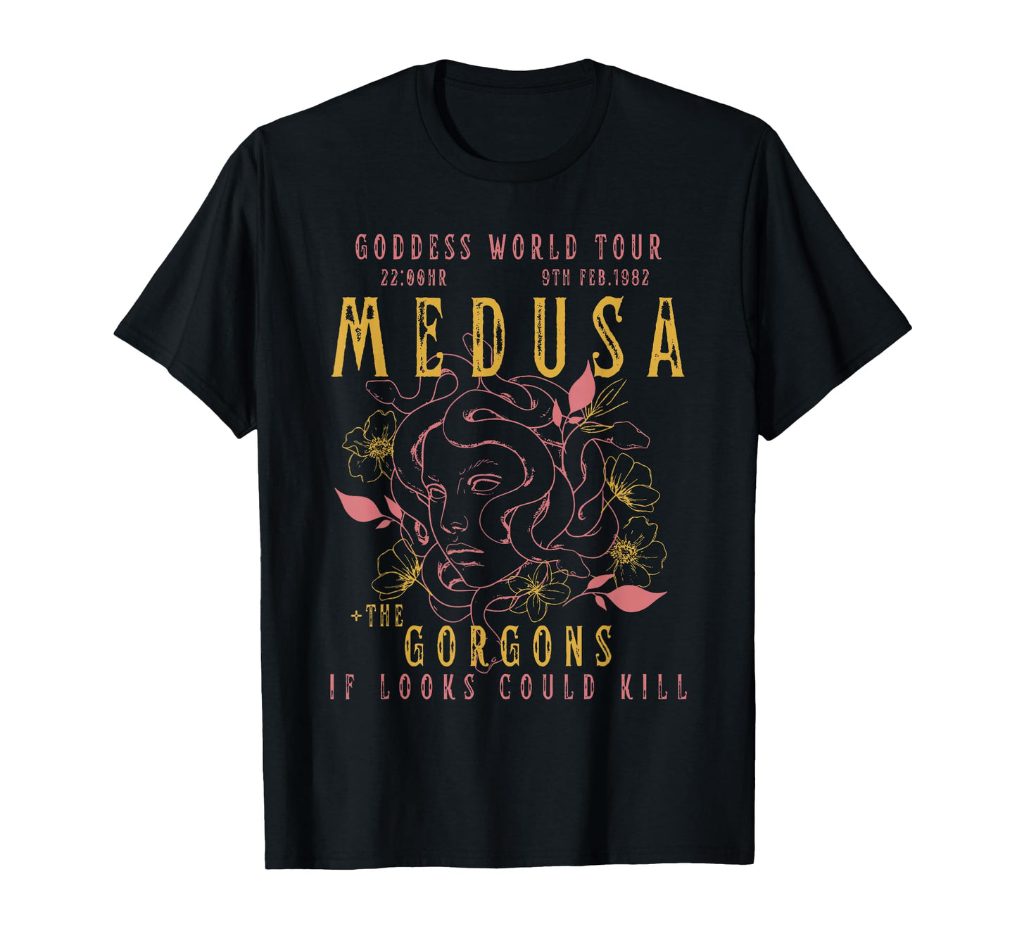 The Female Gaze Medusa Distressed Band | Goddess World Tour T-Shirt
