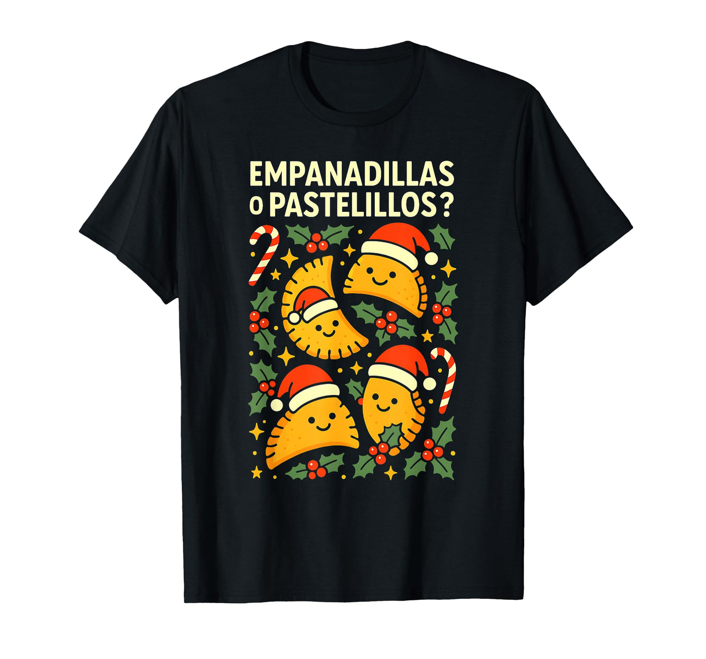 Empanadillas o Pastelillos Puerto Rico Christmas Design T-Shirt