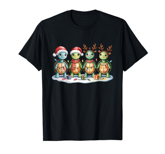 Cute Turtle Christmas Pet Lovers Funny Holiday Pajamas T-Shirt