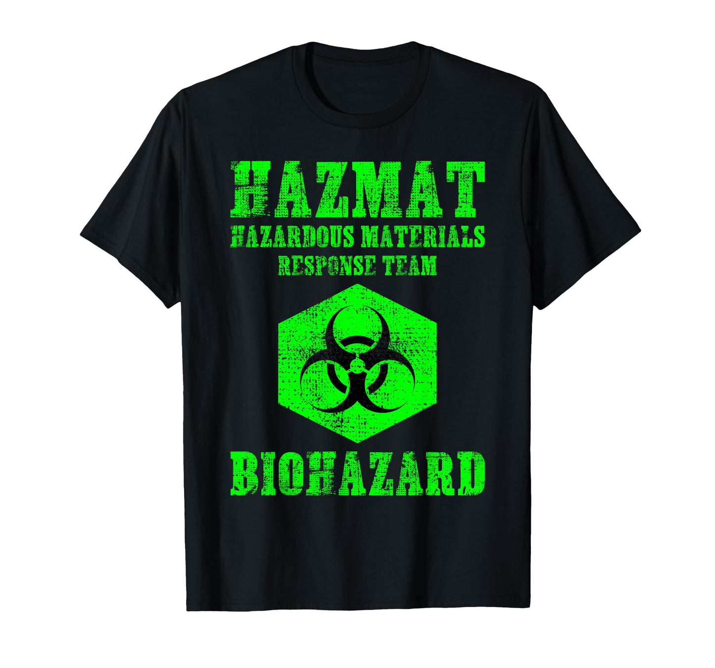 Hazardous Material Hazmat Response Team Grunge Biohazard T-Shirt