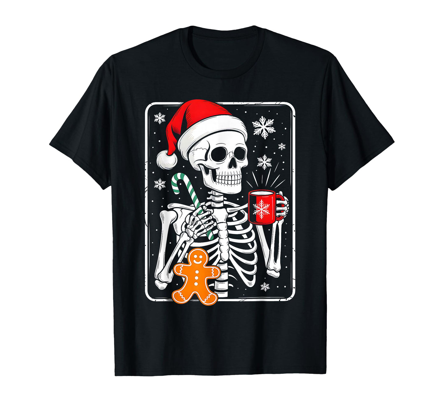 Christmas Skeleton Hot Chocolate Xmas Squad Men Women Kids T-Shirt