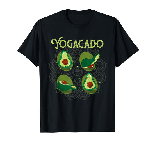 Yogacado Meditation Yoga Poses | Funny Namaste Yoga T-Shirt