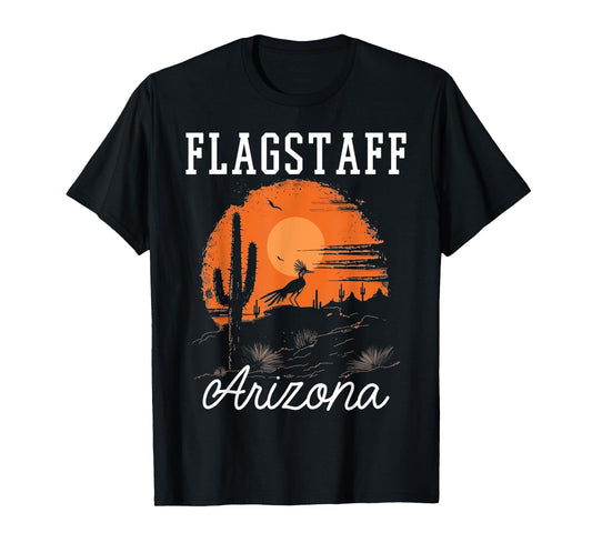 Flagstaff Arizona Roadrunner Desert Vibes Vintage T-Shirt