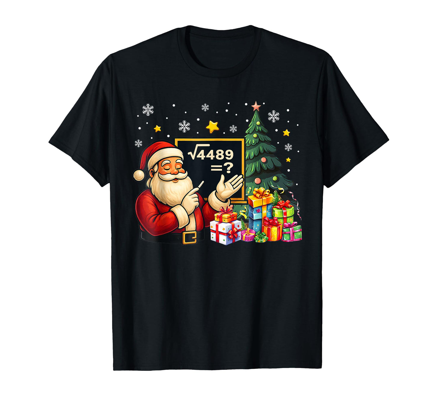 67 Teacher Santa Christmas Six Seven Meme Brainrot Math Xmas T-Shirt