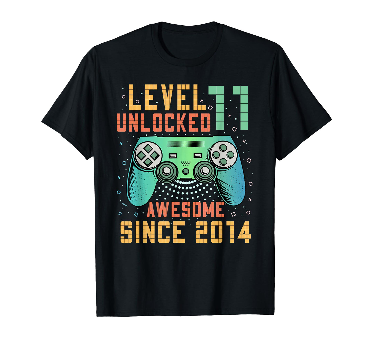 Level 11 Unlocked 11th Birthday 11 Year Old Boy Gifts Gaming T-Shirt