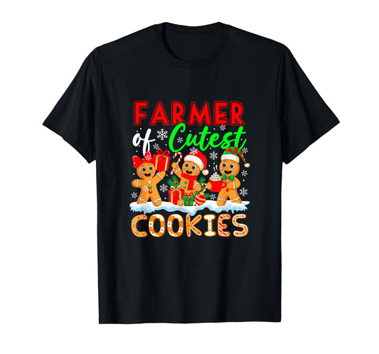 Farmer of Cutest Cookies Gingerbreads Christmas Job Team T-Shirt
